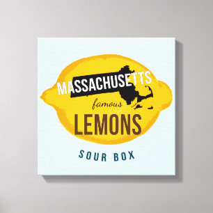 12" x 12" Massachusetts Berühmte Zitronenbäume Lei Leinwanddruck