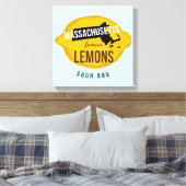 12" x 12" Massachusetts Berühmte Zitronenbäume Lei Leinwanddruck (Insitu (Schlafzimmer))