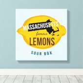 12" x 12" Massachusetts Berühmte Zitronenbäume Lei Leinwanddruck (Insitu (Holzboden))