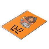 12 x 12 Reader Girl Spiral Notebook Orange Notizblock (Linke Seite)