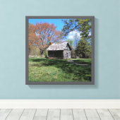 12" x 12" Rustikale Holzkabine Leinwanddruck (Insitu (Holzboden))