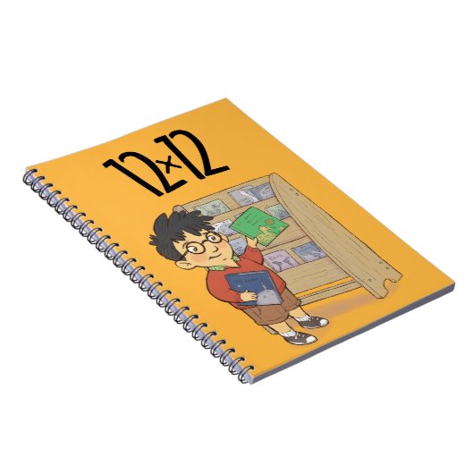12 x 12 Shelf Boy Spiral Notebook gelb Notizblock (Rechte Seite)