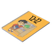 12 x 12 Shelf Boy Spiral Notebook gelb Notizblock (Linke Seite)