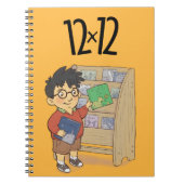 12 x 12 Shelf Boy Spiral Notebook gelb Notizblock (Vorderseite)
