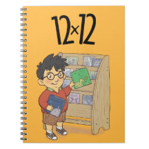 12 x 12 Shelf Boy Spiral Notebook gelb