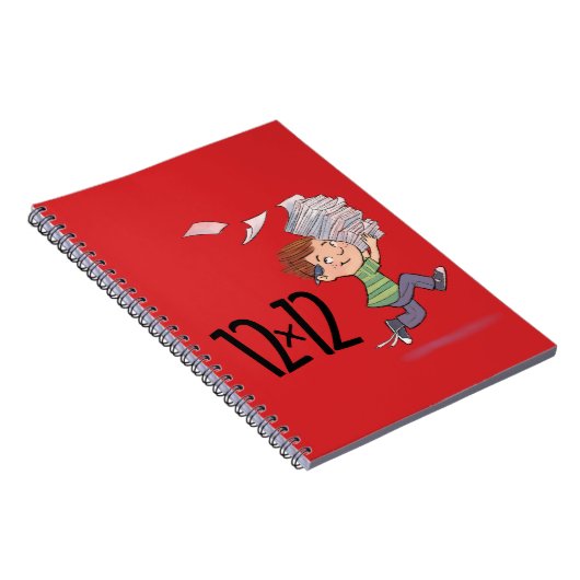 12 x 12 Spiral Notebook Red Notizblock (Rechte Seite)