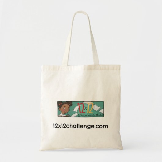 12 x 12 Writer Girl Tote Bag Tragetasche (Vorne)