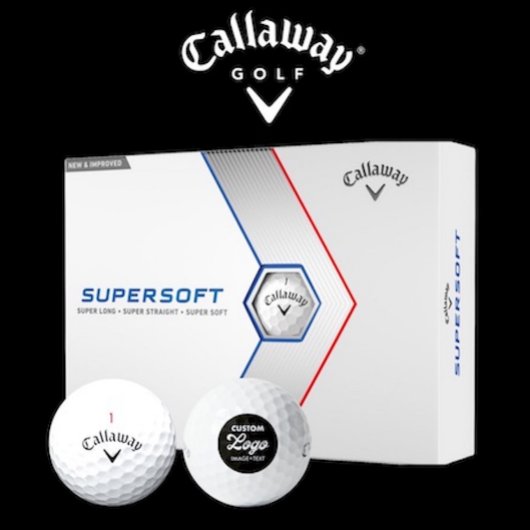 12 x Callaway Supersoft Custom Logo Golf Balls Golfball