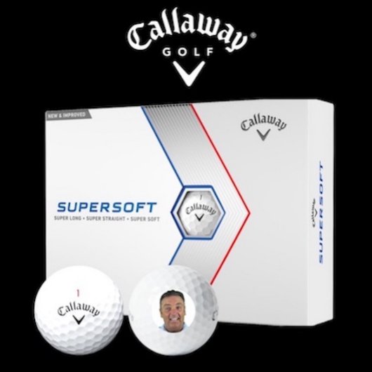 12 x Callaway Supersoft Custom Photo Golf Balls Golfball