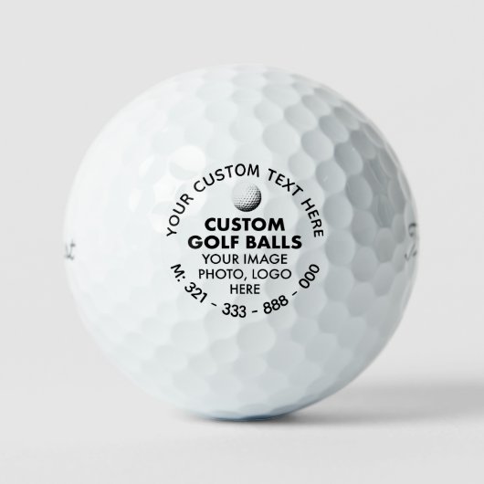 12 x Logo für benutzerdefinierte Fotos Titleist Pr Golfball (Vorderseite)