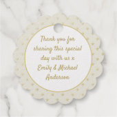 12 x Shiny REAL GOLD FOIL Danke BAPTISM Geschenkanhänger (Rückseite)