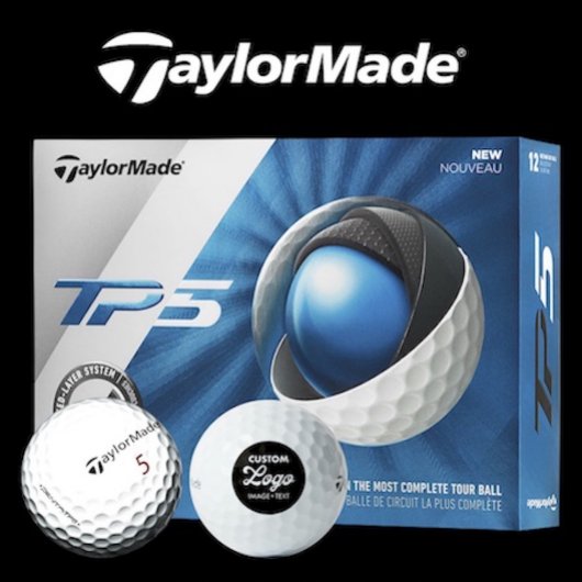 12 x TaylorMade TP5 Custom Logo Golf Balls Golfball
