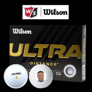12 x Wilson Ultra 500 Custom Foto Golfbälle