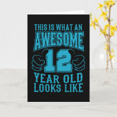 12 YEAR OLD 12th Birthday Karte (Gelbe Blume)