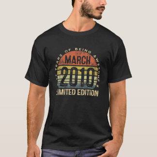 12 Year Old March 2010 Vintage 12Th Birthday Limit T-Shirt