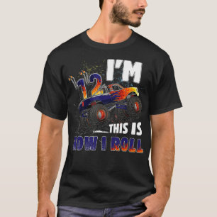 12 year old monster truck birthday boy 12th Truck T-Shirt