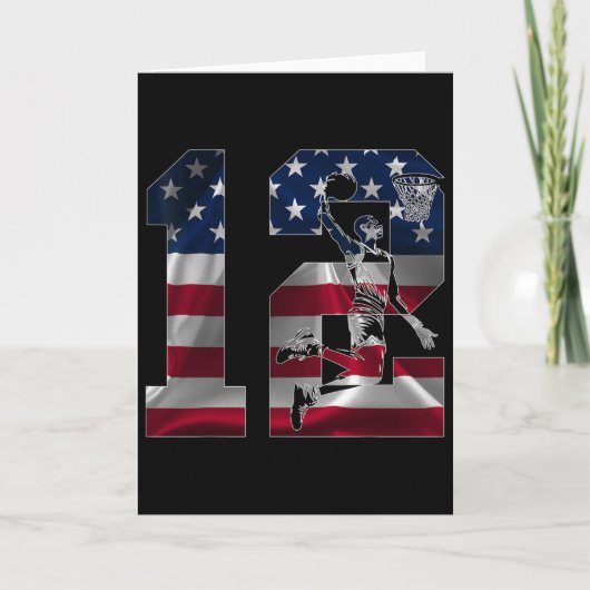 12 Years Number 12 Sketll 12th Birthday Karte (Vorderseite)