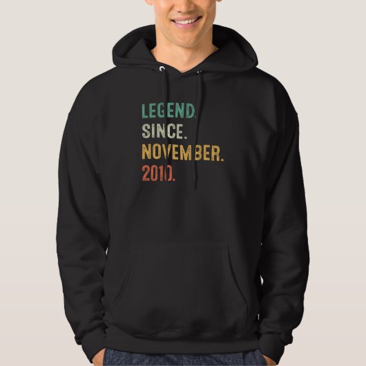 12 Years Old 12th Bday Boys Legend Since November Hoodie (Vorderseite)