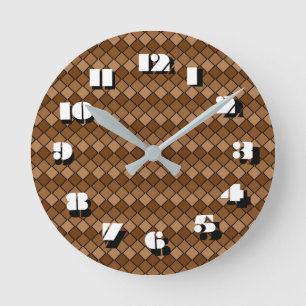 12 Zahlenauswahl aus brauner Uhr
