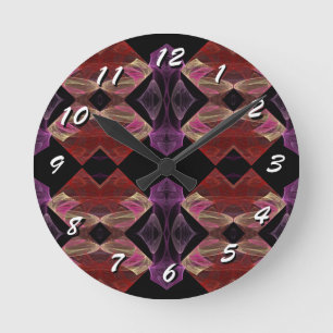 12 Zahlenoptionen für Art-Clock-Fraktal Runde Wanduhr