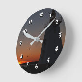 12 Zahlenoptionen - Leuchtturm-Uhr Runde Wanduhr (Winkel)