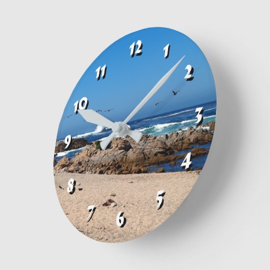 12 Zahlenoptionen - Seewellen-Uhr Runde Wanduhr (Winkel)