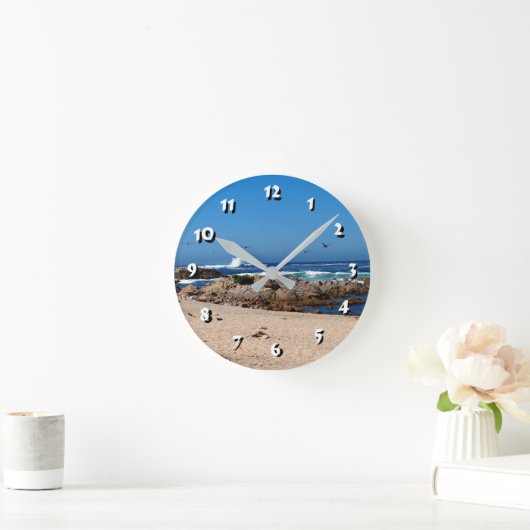 12 Zahlenoptionen - Seewellen-Uhr Runde Wanduhr (Zuhause)