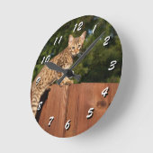 12 Zahlenoptionen wählen - Cat Clock Runde Wanduhr (Winkel)
