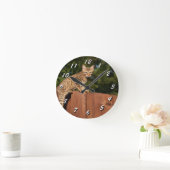 12 Zahlenoptionen wählen - Cat Clock Runde Wanduhr (Zuhause)