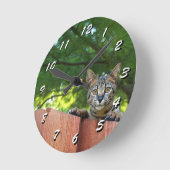 12 Zahlenoptionen wählen - Cat Clock Runde Wanduhr (Winkel)