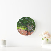 12 Zahlenoptionen wählen - Cat Clock Runde Wanduhr (Zuhause)