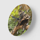 12 Zahlenoptionen zur Auswahl — Affenuhr Runde Wanduhr (Winkel)