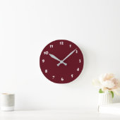 12 Zahlenoptionen zur Auswahl aus Burgundy Clock Runde Wanduhr (Zuhause)