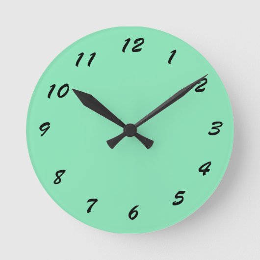 12 Zahlenoptionen zur Auswahl aus Minze grüne Uhr (Vorderseite)