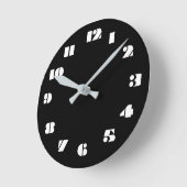 12 Zahlenoptionen zur Auswahl aus schwarzer Uhr (Winkel)