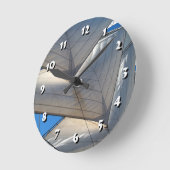 12 Zahlenoptionen zur Segeluhr auswählen Runde Wanduhr (Winkel)