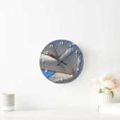 12 Zahlenoptionen zur Segeluhr auswählen Runde Wanduhr (Zuhause)