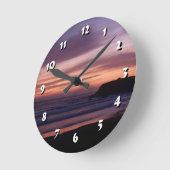 12 Zahlenoptionen zur Wahl der farbenfrohen Sunset Runde Wanduhr (Winkel)