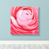 12 Zoll x 12 Zoll überzogene Canvas - rosa Blume Leinwanddruck (Insitu (Holzboden))