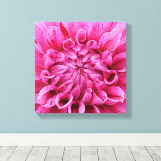 12 Zoll x 12 Zoll überzogene Canvas - rosa Blume Leinwanddruck (Insitu (Holzboden))