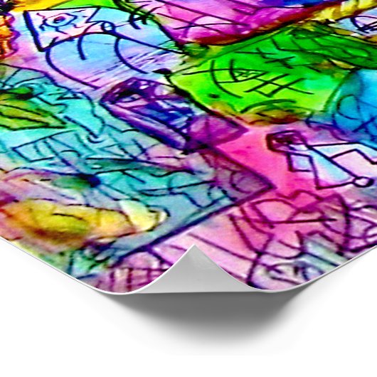 12 Zoll x 8 Zoll ABSTRAKTER ART-1 MATTE ART POSTER (Ecke)