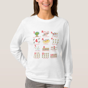 12 Zwölf Tage Weihnachten komplett T-Shirt