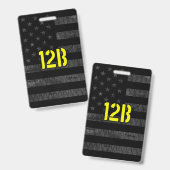 12B Combat Engineer Subdued American Flag Ausweis (Vorder- & Rückseite)
