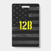 12B Combat Engineer Subdued American Flag Ausweis (Rückseite)