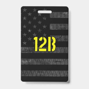 12B Combat Engineer Subdued American Flag Ausweis