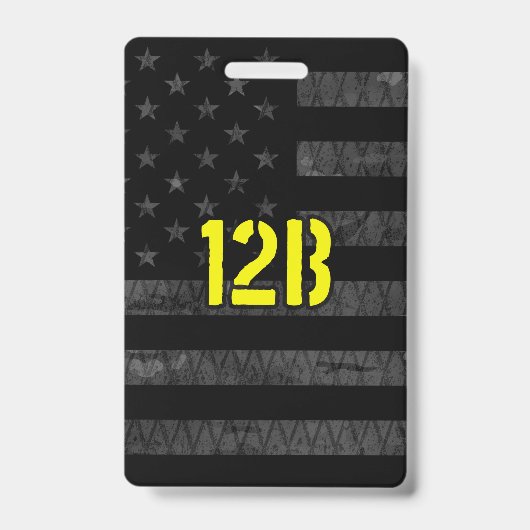 12B Combat Engineer Subdued American Flag Ausweis (Vorderseite)