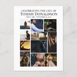 12er Foto-Collage Beerdigung Postkarte