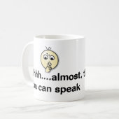 12oz Kaffee Tasse weiß mit dem Titel "Jetzt können (Vorderseite Links)