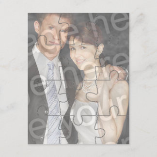 12pc Custom Foto "Mock" Puzzle Vertikale Einladung