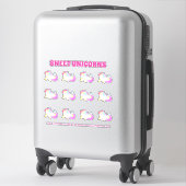 12pc farbige Einhornkleber Aufkleber (Koffer)